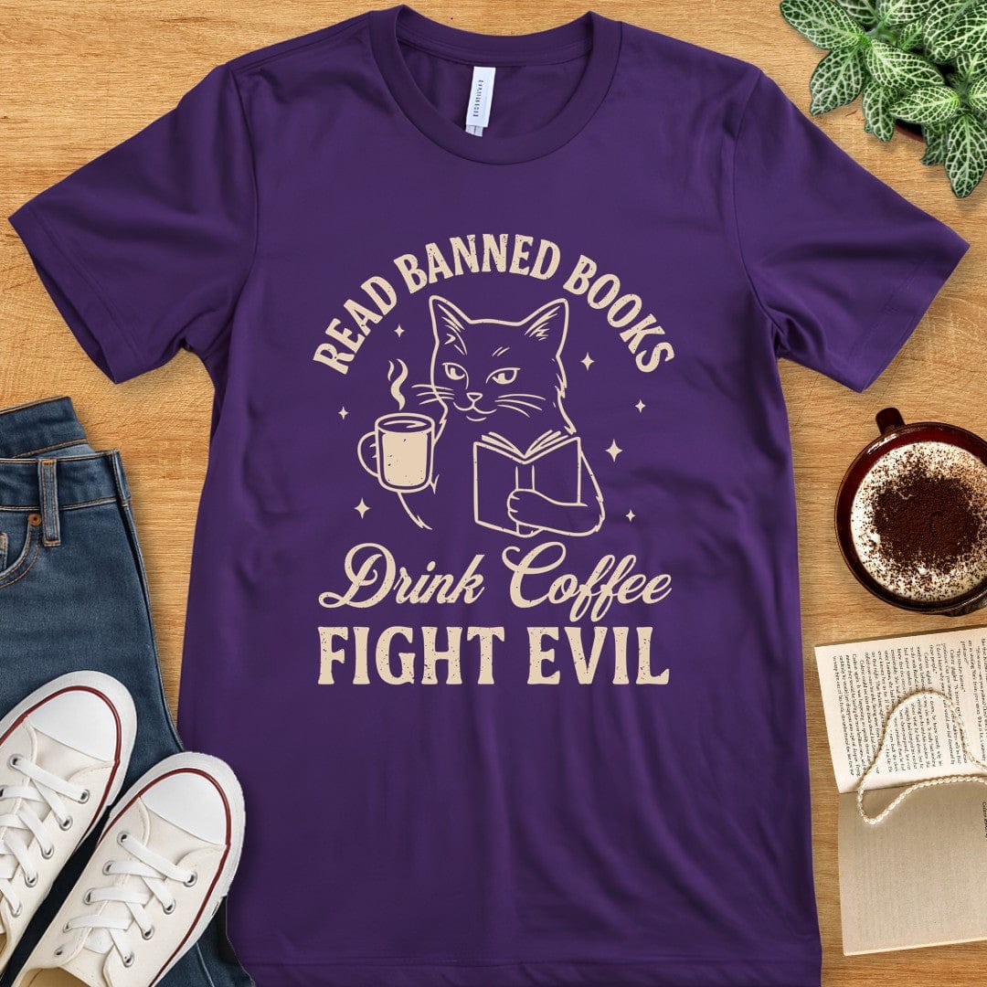 T-Shirt Team Purple / S Read Banned Books Fight Evil Shirt