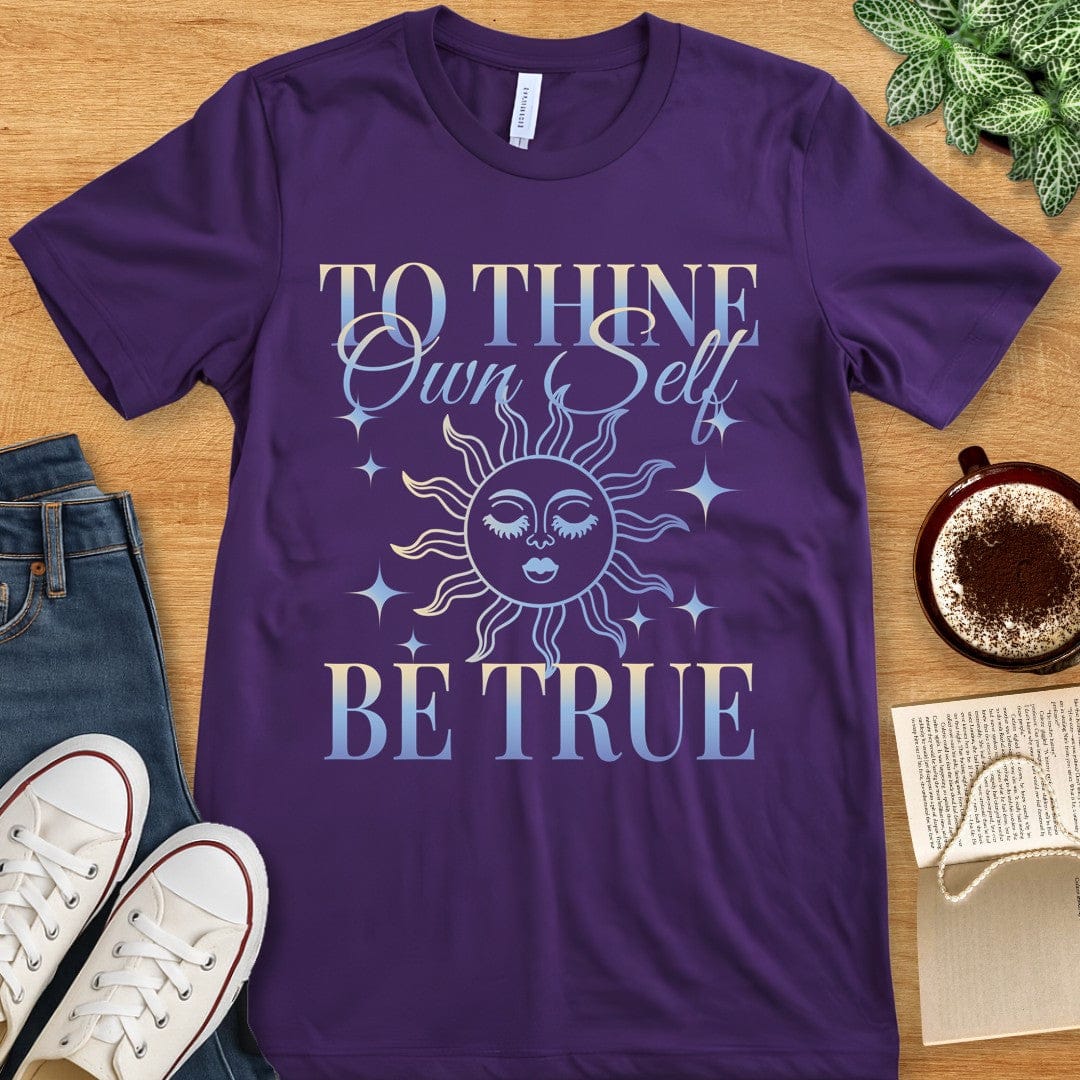 T-Shirt Team Purple / S Shakespeare Quote Shirt - To Thine Own Self Be True