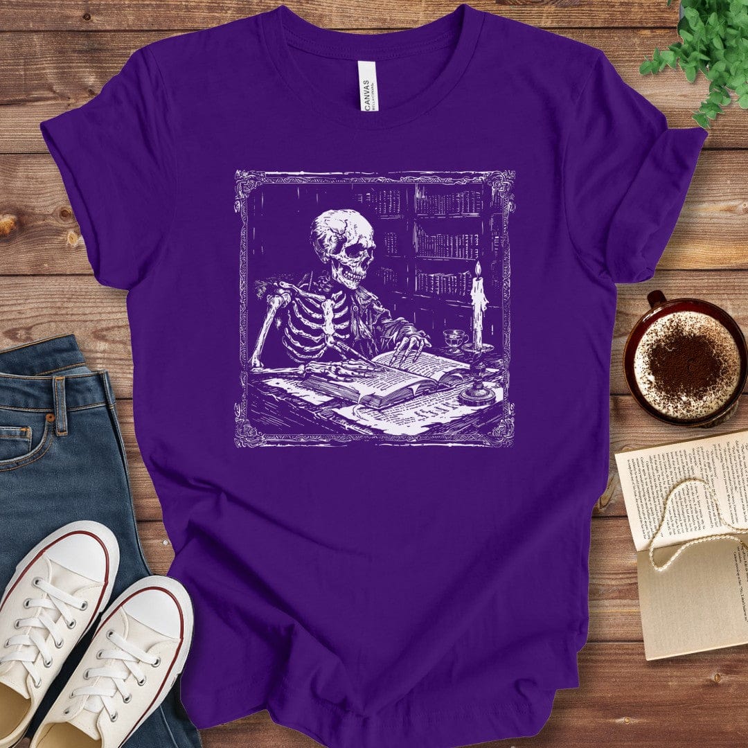 T-Shirt Team Purple / S Skeleton Library Shirt