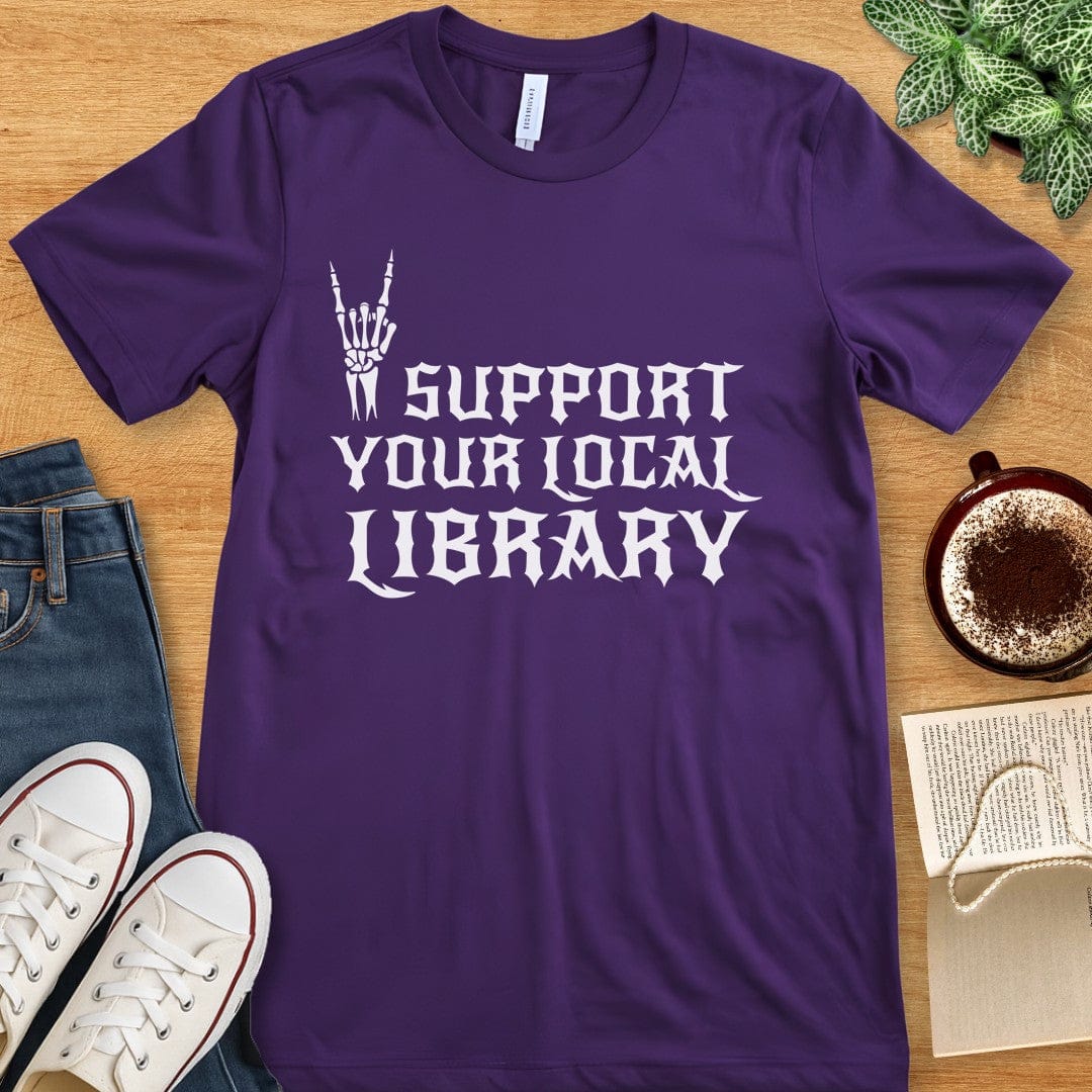 T-Shirt Team Purple / S Support Your Library Shirt - Heavy Metal Style