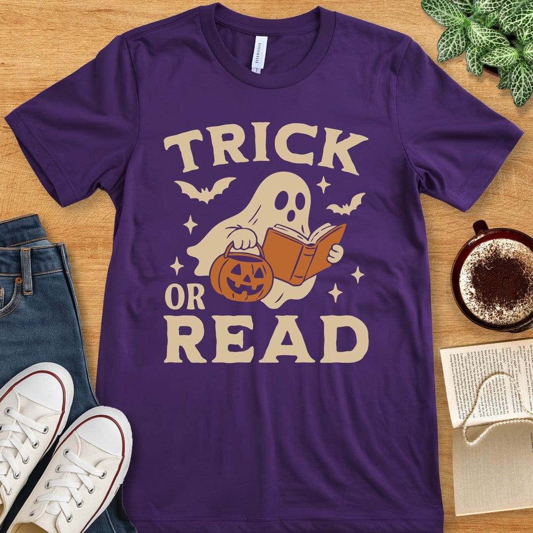 T-Shirt Team Purple / S Trick or Read Ghost Shirt