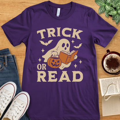 T-Shirt Team Purple / S Trick or Read Ghost Shirt