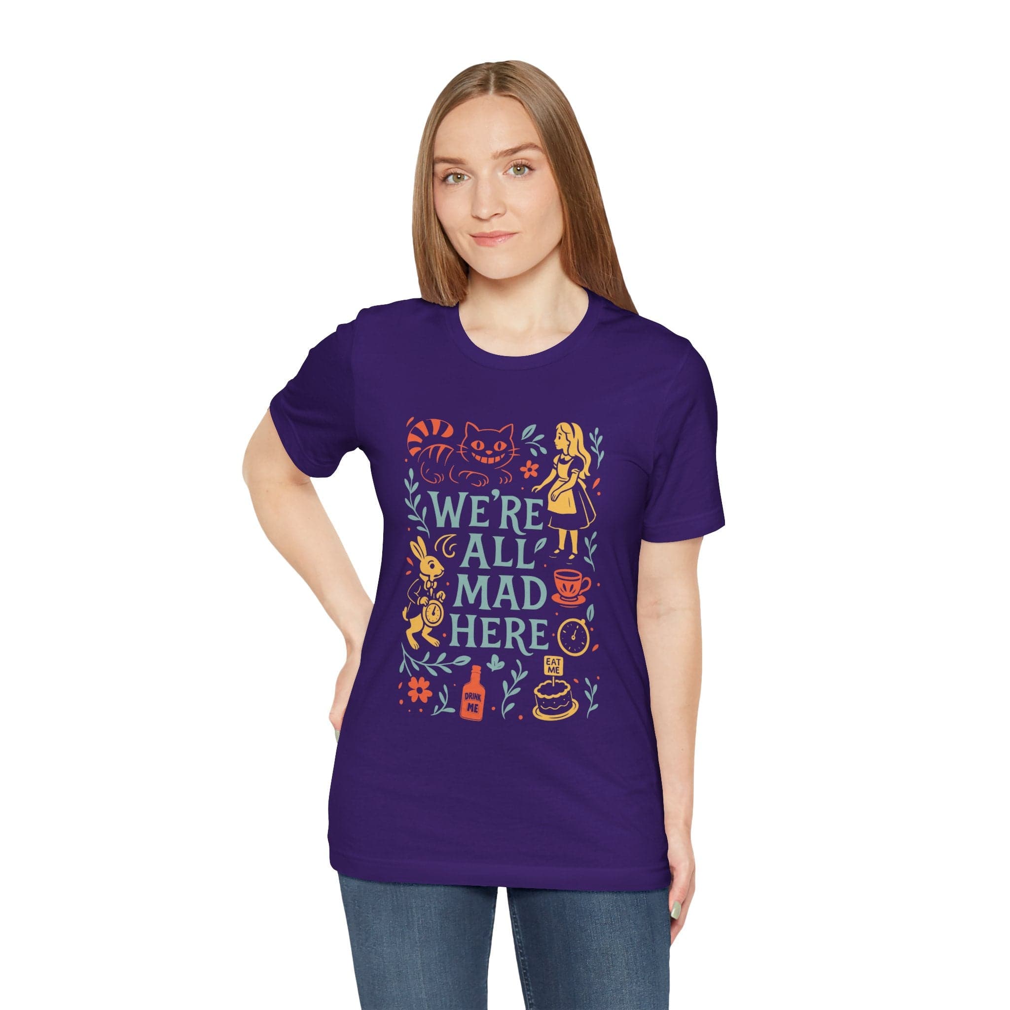 T-Shirt W'ere All Mad Here Colorful T-shirt