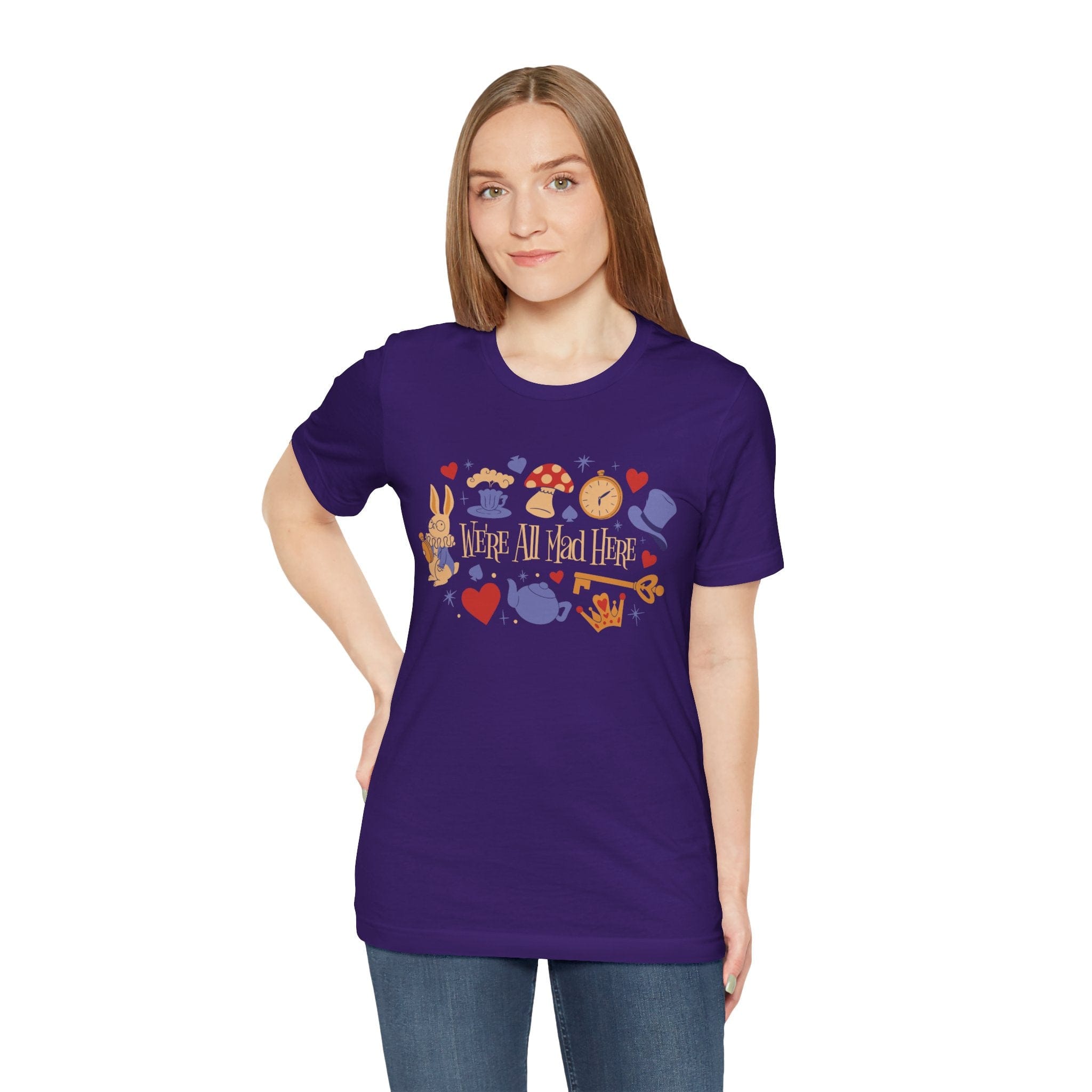 T-Shirt We're All Mad Here Alice In Wonderland Shirt