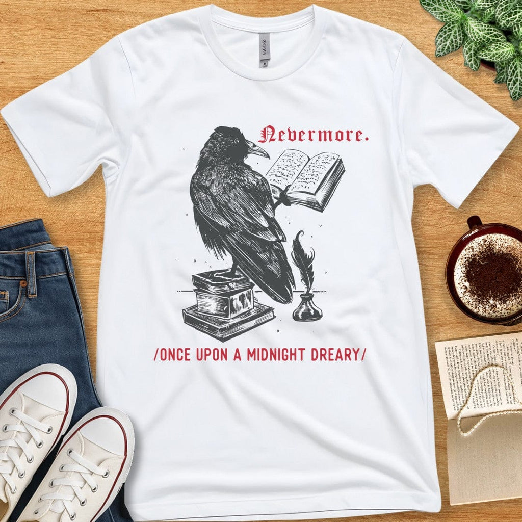 T-Shirt White / S Edgar Allan Poe Shirt – The Raven-Inspired Design