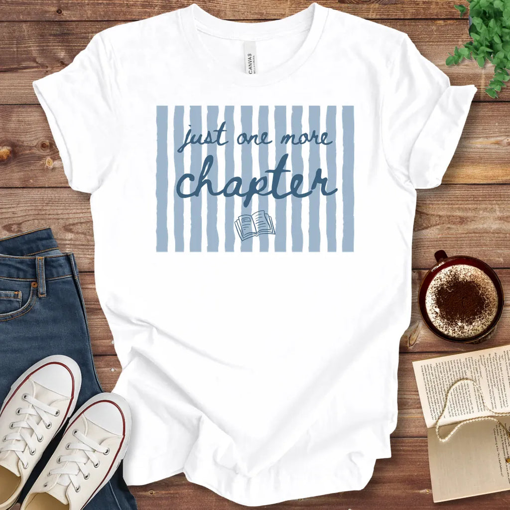 T-Shirt White / S Just One More Chapter Stripes T-Shirt