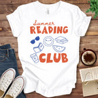 T-Shirt White / S Retro Doodle Summer Book Club T-Shirt