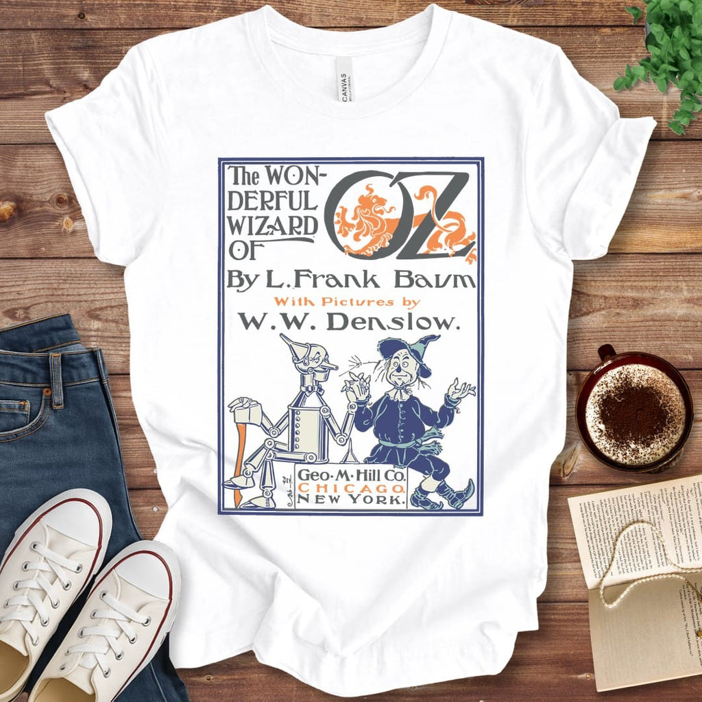 T-Shirt White / S The Wonderful Wizard of Oz Book Cover T-Shirt