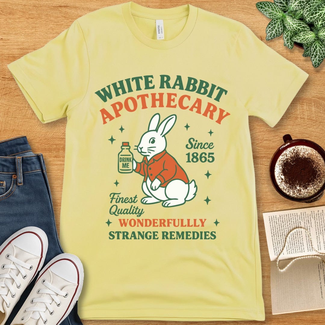 T-Shirt Yellow / S Alice in Wonderland Tee - White Rabbit Apothecary