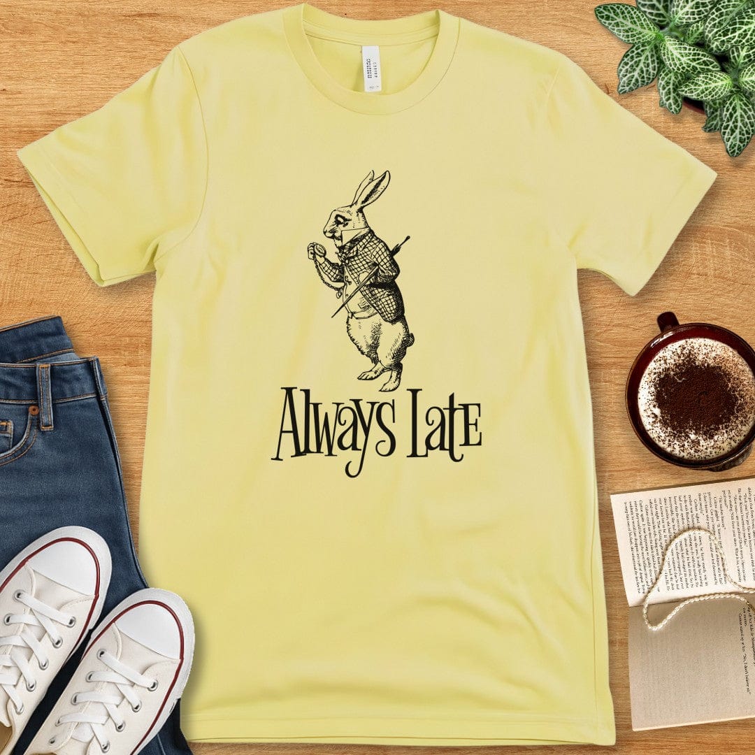T-Shirt Yellow / S Always Late White Rabbit Shirt