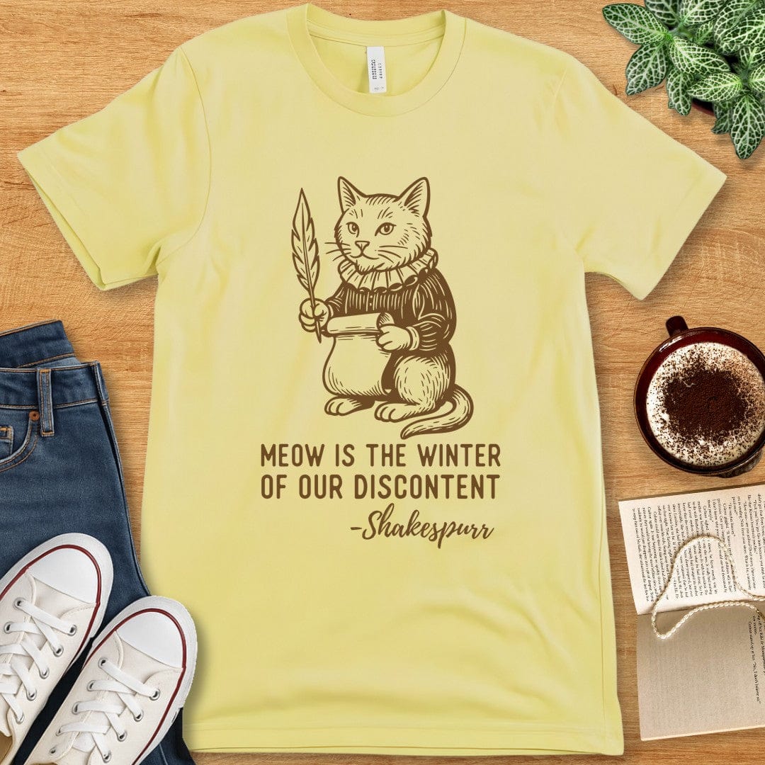 T-Shirt Yellow / S Shakespurr Funny Shakespeare T-Shirt